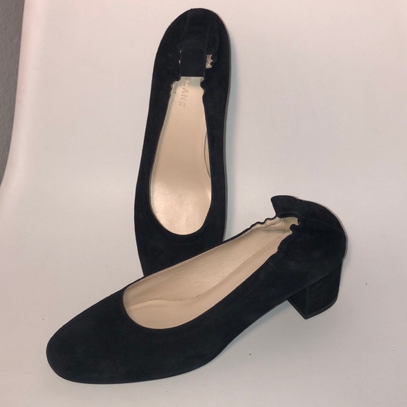 Everlane Shoes - Everlane The Day black suede heels size 9 EUC